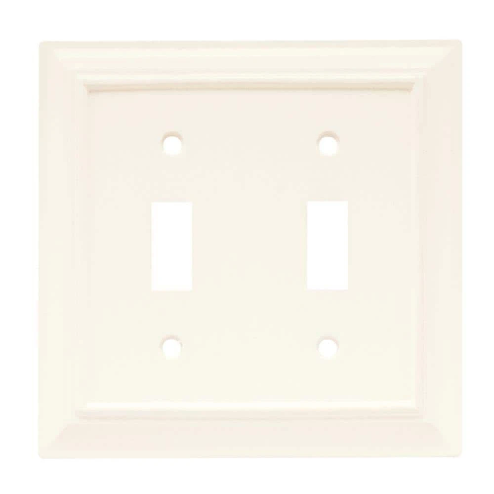 Hampton Bay White 2-Gang Toggle Wall Plate (1-Pack) 1 Hampton Bay White 2-Gang Toggle Wall Plate (1-Pack)