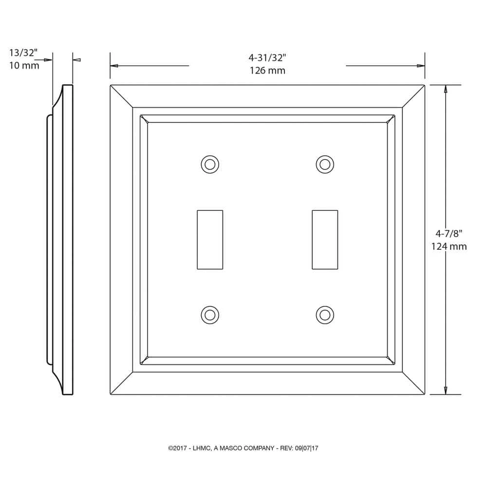 Hampton Bay White 2-Gang Toggle Wall Plate (1-Pack) 9 Hampton Bay White 2-Gang Toggle Wall Plate (1-Pack) - Image 9