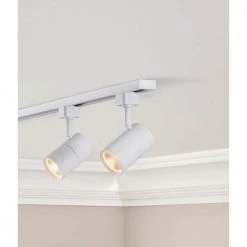 Hampton Bay White 1-Light Integrated LED Mini-Cylinder Linear Track Lighting Head -Hampton Bay Shop white hampton bay track lighting heads 805019 1f 1000