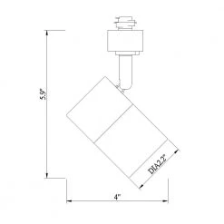 Hampton Bay White 1-Light Integrated LED Mini-Cylinder Linear Track Lighting Head -Hampton Bay Shop white hampton bay track lighting heads 805019 d4 1000