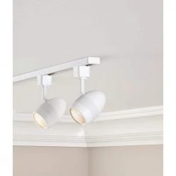 Hampton Bay 4 ft. 3-Light White Integrated LED Linear Track Lighting Kit with Round Back Heads 10 Hampton Bay 4 ft. 3-Light White Integrated LED Linear Track Lighting Kit with Round Back Heads -Hampton Bay Shop white hampton bay track lighting kits 804629 1f 1000