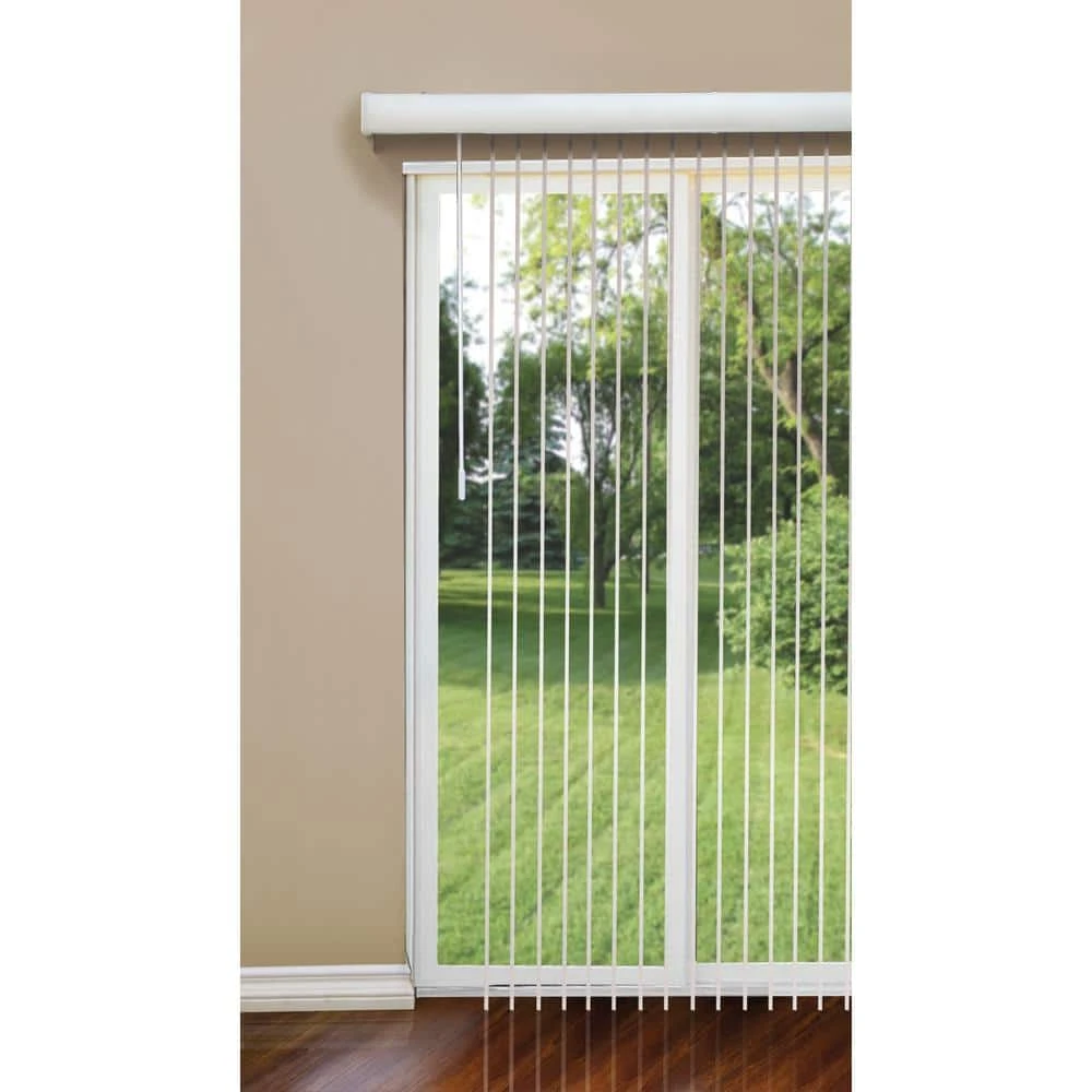 Hampton Bay White Room Darkening 3.5 in. Vertical Blind Kit for Sliding Door or Window - 78 in. W x 84 in. L 4 Hampton Bay White Room Darkening 3.5 in. Vertical Blind Kit for Sliding Door or Window - 78 in. W x 84 in. L - Image 4