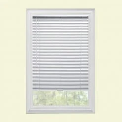 Hampton Bay White Cordless Room Darkening 1 in. Vinyl Mini Blind for Window or Door - 47 in. W x 48 in. L -Hampton Bay Shop white hampton bay vinyl mini blinds 10793478350537 31 1000