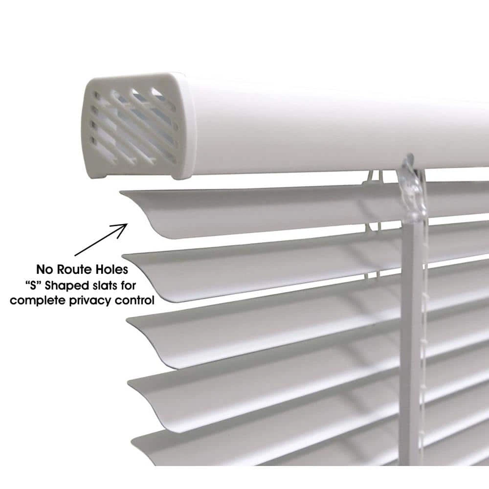 Hampton Bay White Cordless Blackout 1 in. Vinyl Mini Blind for Window or Door - 47 in. W x 48 in. L 3 Hampton Bay White Cordless Blackout 1 in. Vinyl Mini Blind for Window or Door - 47 in. W x 48 in. L - Image 3