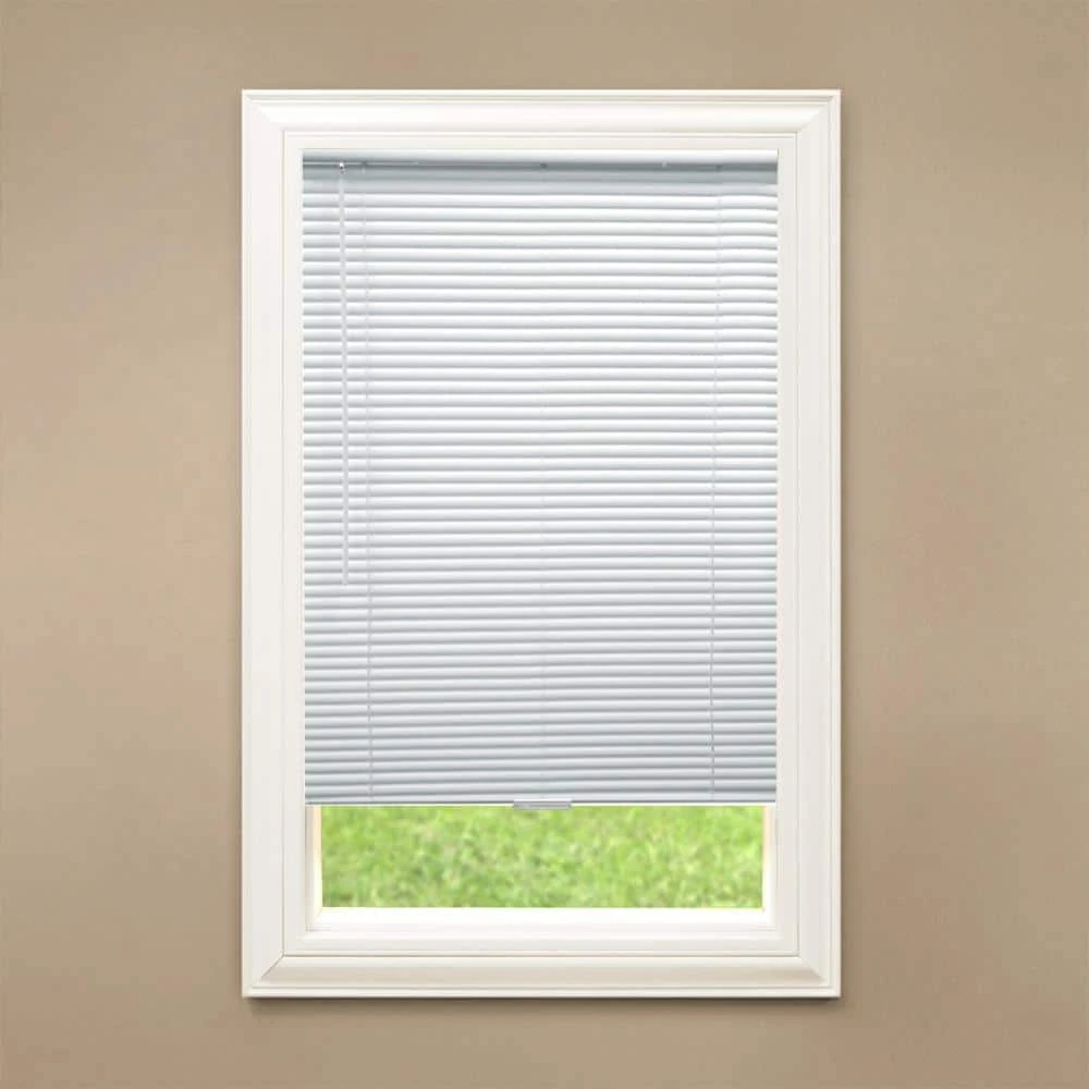 Hampton Bay White Cordless Blackout 1 in. Vinyl Mini Blind for Window or Door - 47 in. W x 48 in. L 1 Hampton Bay White Cordless Blackout 1 in. Vinyl Mini Blind for Window or Door - 47 in. W x 48 in. L