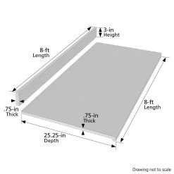 Hampton Bay Formica 8 ft. Laminate Countertop Kit Included in Textured White Ice Granite Etchings with Eased Edge -Hampton Bay Shop white ice granite hampton bay laminate countertops 12349kt08n9476 77 1000