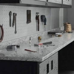 Hampton Bay Formica 8 ft. Laminate Countertop Kit Included in Textured White Ice Granite Etchings with Eased Edge -Hampton Bay Shop white ice granite hampton bay laminate countertops 12349kt08n9476 d4 1000