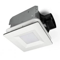Hampton Bay 160 CFM Ceiling Mount Room Side Installation Bathroom Exhaust Fan with Adjustable LED Lighting and Night Light