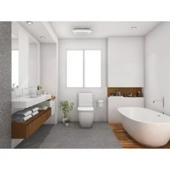 Hampton Bay 160 CFM Ceiling Mount Room Side Installation Bathroom Exhaust Fan with Adjustable LED Lighting and Night Light 15 Hampton Bay 160 CFM Ceiling Mount Room Side Installation Bathroom Exhaust Fan with Adjustable LED Lighting and Night Light -Hampton Bay Shop white with satin nickel trim hampton bay bath fans lds bf3002 31 1000