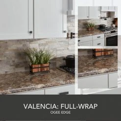 Hampton Bay Wilsonart 6 ft. Laminate Countertop Kit Included in Textured Winter Carnival Granite with Full Wrap Ogee Edge -Hampton Bay Shop winter carnival granite hampton bay laminate countertops 12337kt06n1874 c3 1000