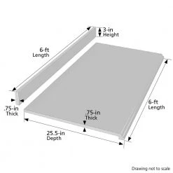 Hampton Bay Wilsonart 6 ft. Laminate Countertop Kit Included in Textured Winter Carnival Granite with Full Wrap Ogee Edge -Hampton Bay Shop winter carnival granite hampton bay laminate countertops 12337kt06n1874 fa 1000