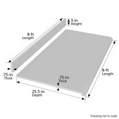 Hampton Bay Wilsonart 8 ft. Laminate Countertop Kit Included in Textured Winter Carnival Granite with Full Wrap Ogee Edge -Hampton Bay Shop winter carnival granite hampton bay laminate countertops 12337kt08n1874 fa 1000