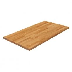 Hampton Bay 6 ft. L x 39 in. D Finished Engineered Oak Solid Wood Butcher Block Island Countertop