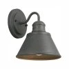 Hampton Bay 1-Light Zinc Outdoor Wall Barn Light Sconce Lantern